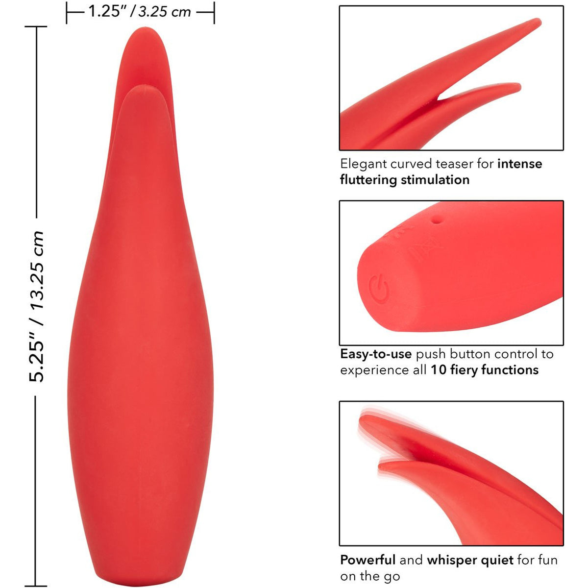 CalExotics Red Hot Sizzle – Clitoral Vibrator – Red