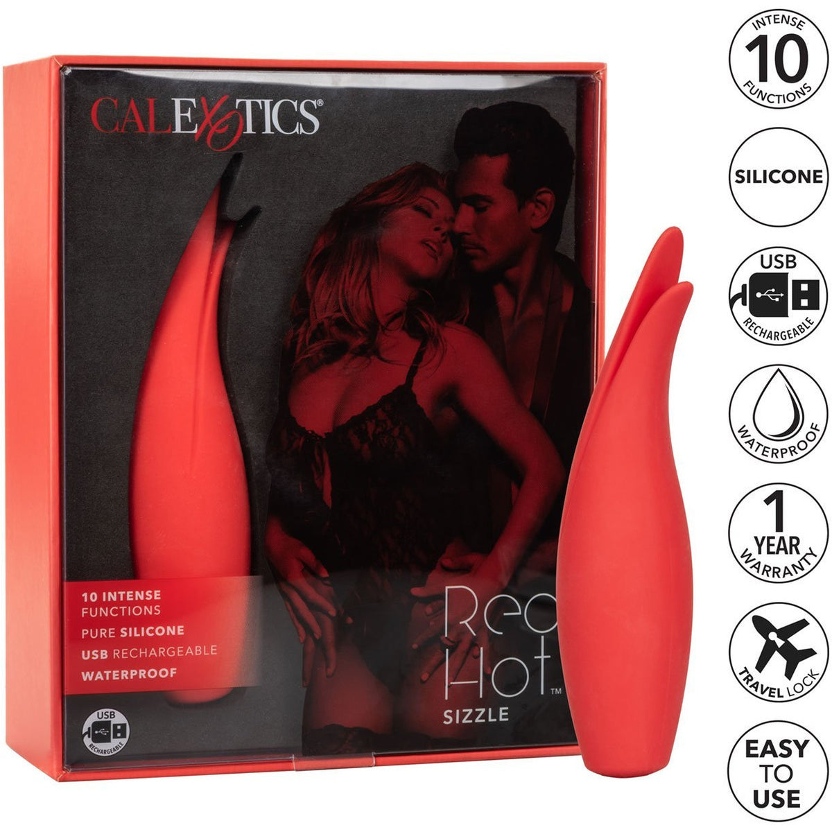 CalExotics Red Hot Sizzle – Clitoral Vibrator – Red