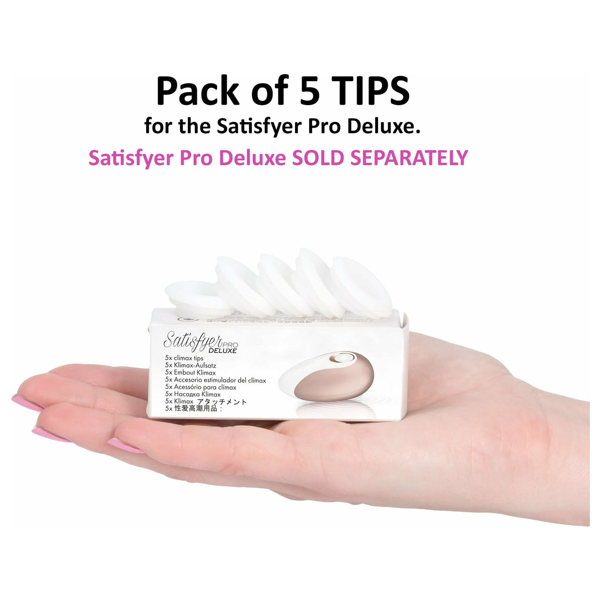 Satisfyer Pro Deluxe Climax Tips - Pack of 5 - White