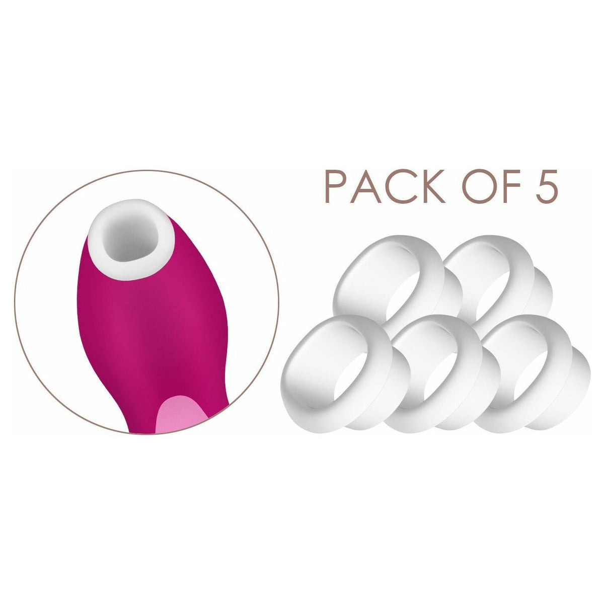 Satisfyer Pro Penguin Climax Tips - Pack of 5 - White