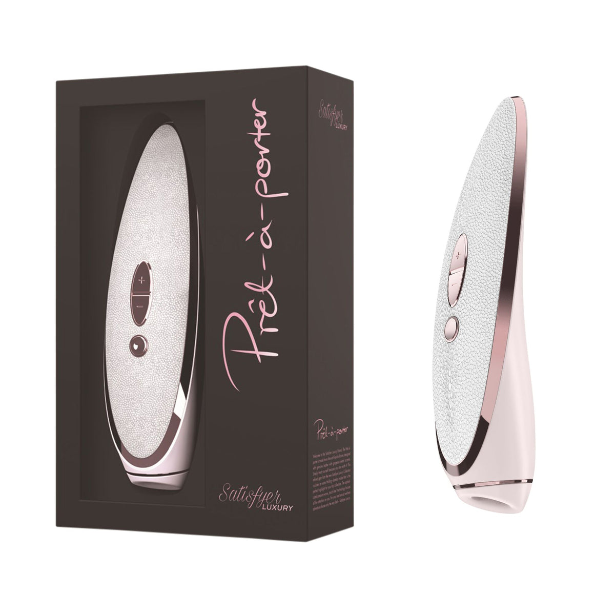 Satisfyer Prêt-à-porter – Clitoral Air Pulse Vibrator – White &amp; Rose-Gold