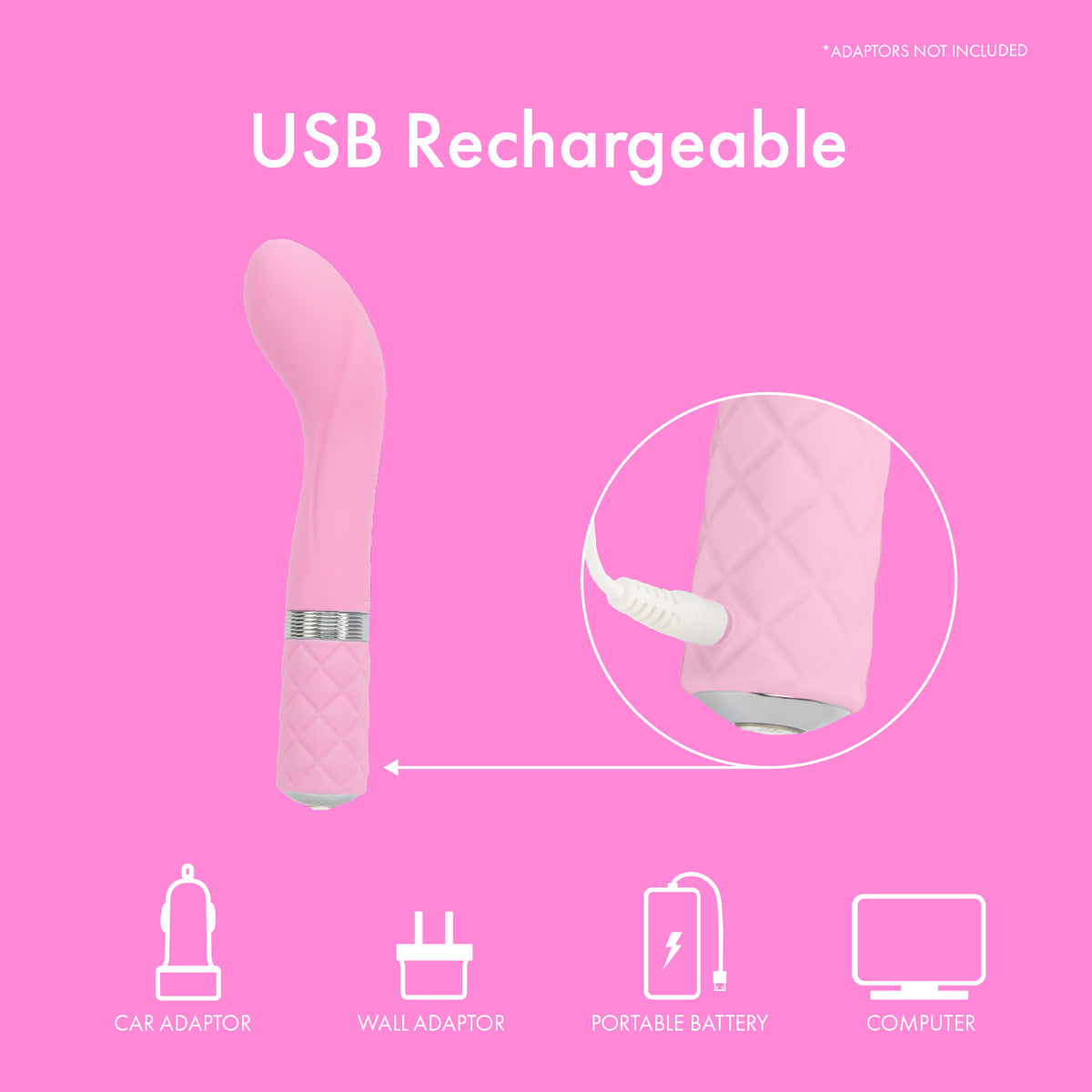 Pure Love- G-Spot Vibrator With Swarovski Crystal Pink - BMS Enterprises Pure Love- G-Spot Vibrator With Swarovski Crystal Pink - BMS Enterprises
