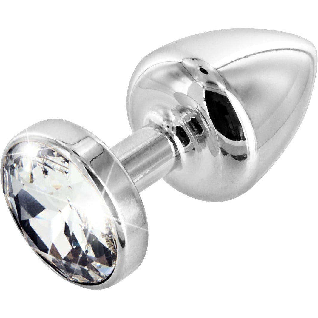 Diogol Anni Silver Round Butt Plug with Swarovski Elements (T2 Size) | BMS Enterprises Diogol Anni Silver Round Butt Plug with Swarovski Elements (T2 Size) | BMS Enterprises