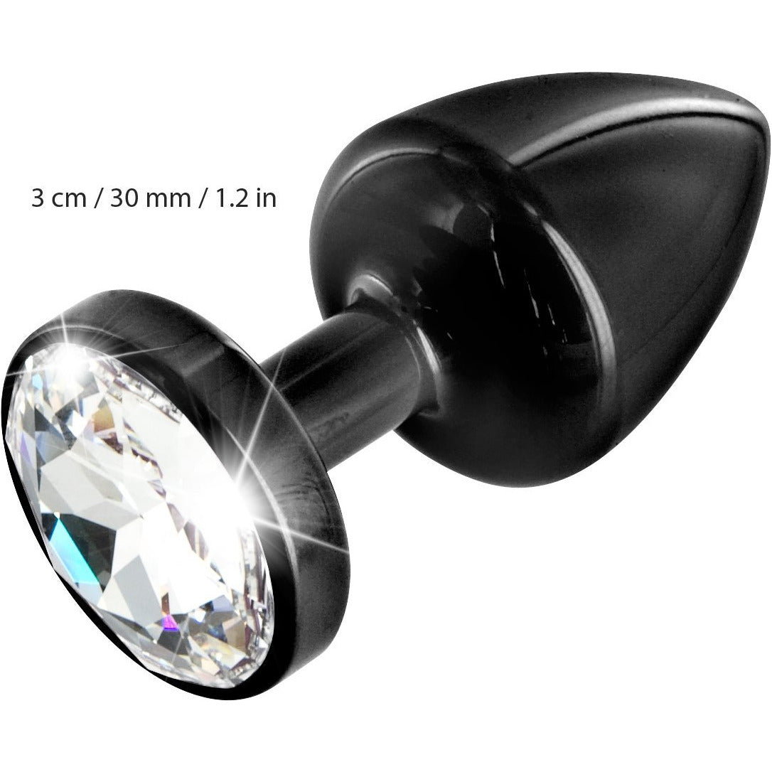 Diogol Anni Black Round Butt Plug with Swarovski Elements (T2 Size) | BMS Enterprises Diogol Anni Black Round Butt Plug with Swarovski Elements (T2 Size) | BMS Enterprises