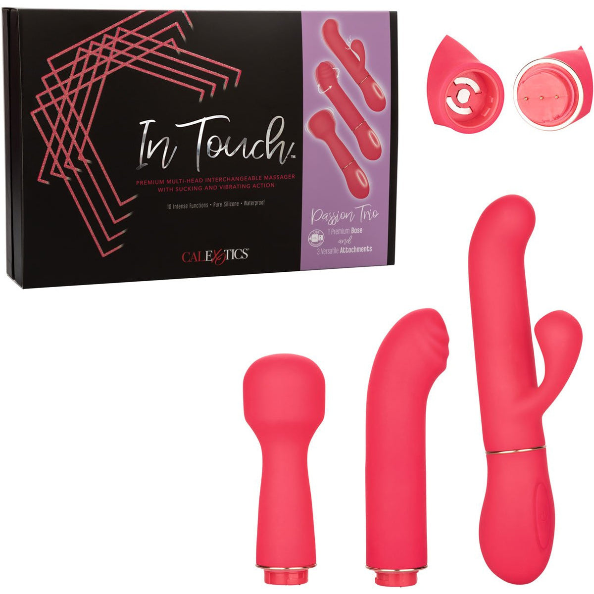 CalExotics In Touch Passion Trio Kit – Interchangeable Vibrator – Pink