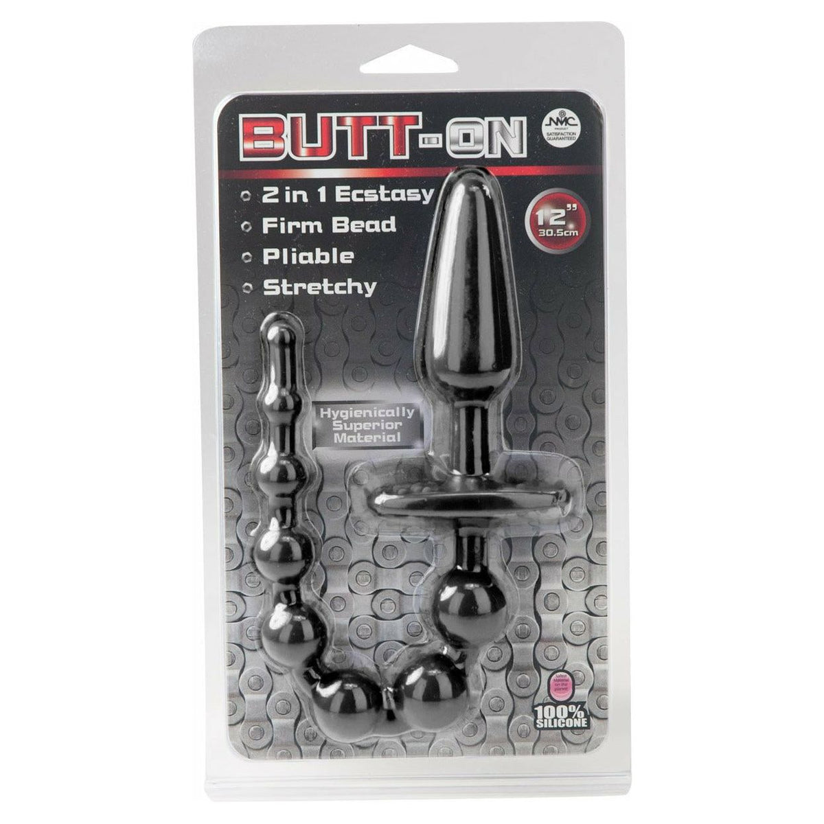 Nanma Butt-On - Butt Plug with Anal Beads - Black | BMS Enterprises Nanma Butt-On - Butt Plug with Anal Beads - Black | BMS Enterprises