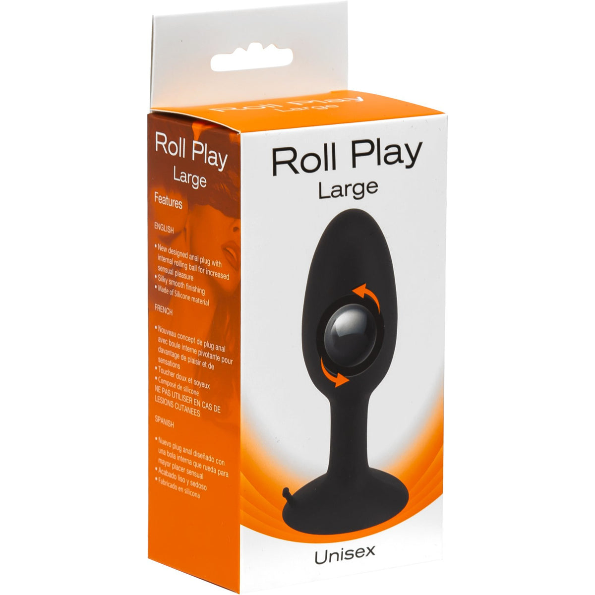 Seven Creations Roll Play Silicone Unisex Anal Plug - Large