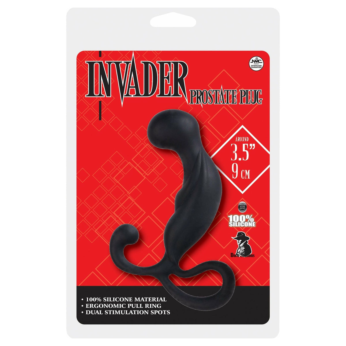 Invader 100% Silicone Invader Prostate Plug 3.5&quot;
