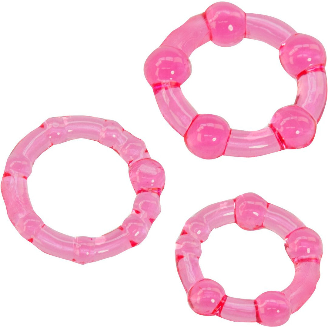 CalExotics Silicone Island Rings - Pink