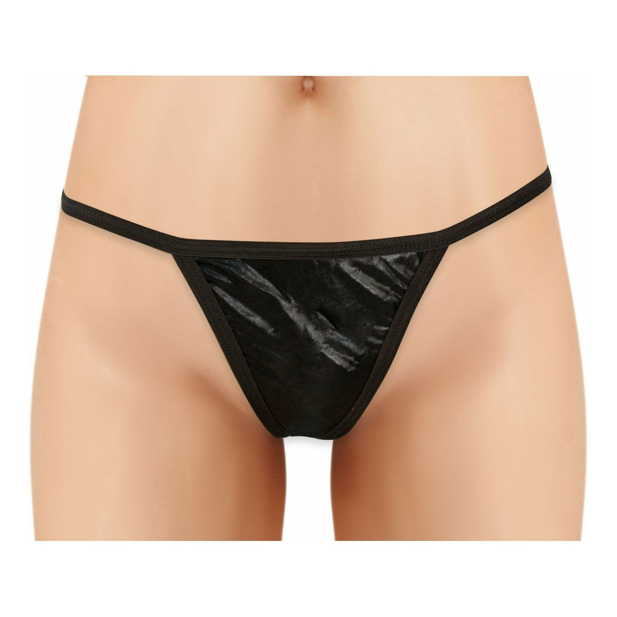 Wet Look Panty with Clasp Back - O/S