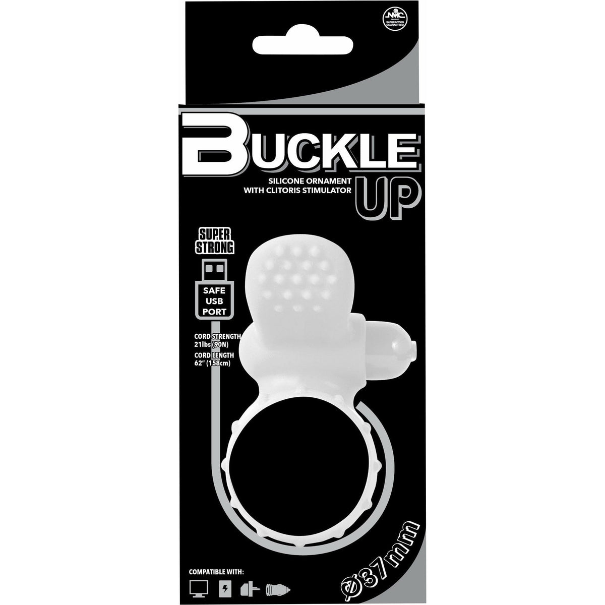 NMC Buckle Up - Vibrating Cock Ring - White