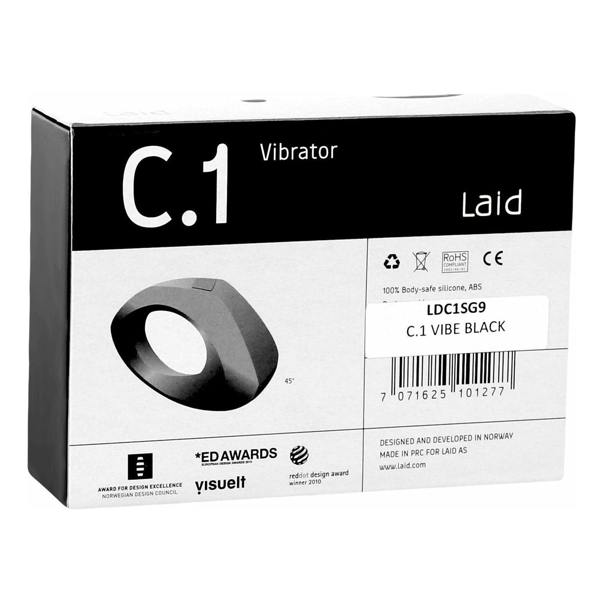 Laid C.1 - Silicone Clitoral Vibrator - Black