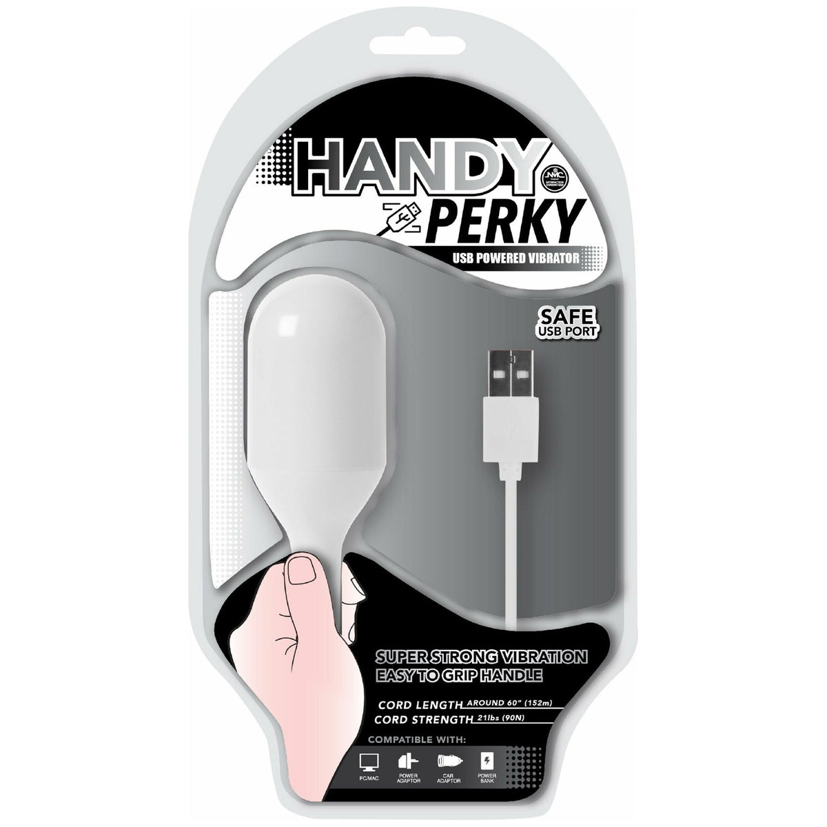NMC Handy Perky - Bullet Vibrator - Rechargeable - White