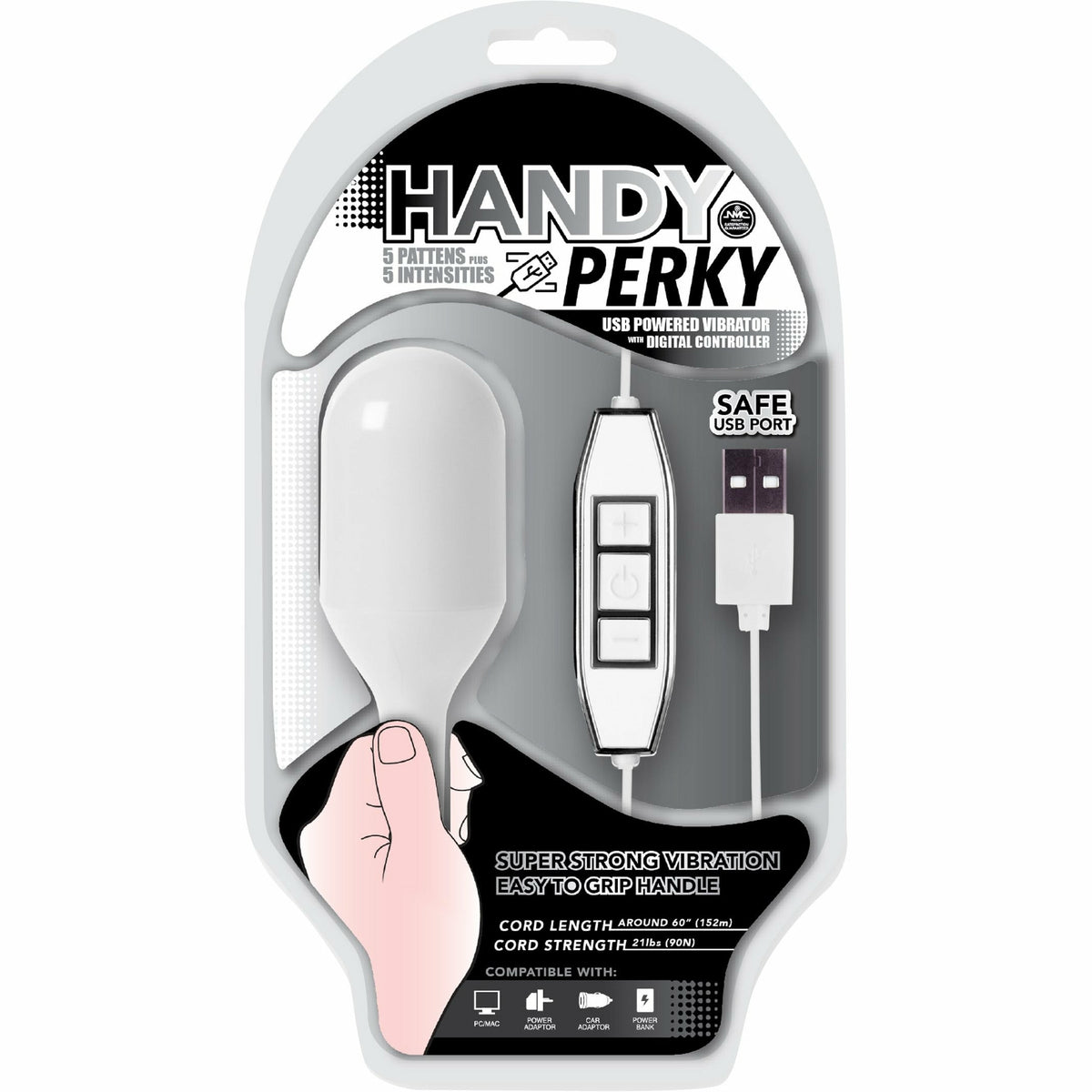 NMC Handy Perky - Bullet Vibrator with Remote - Rechargeable - White