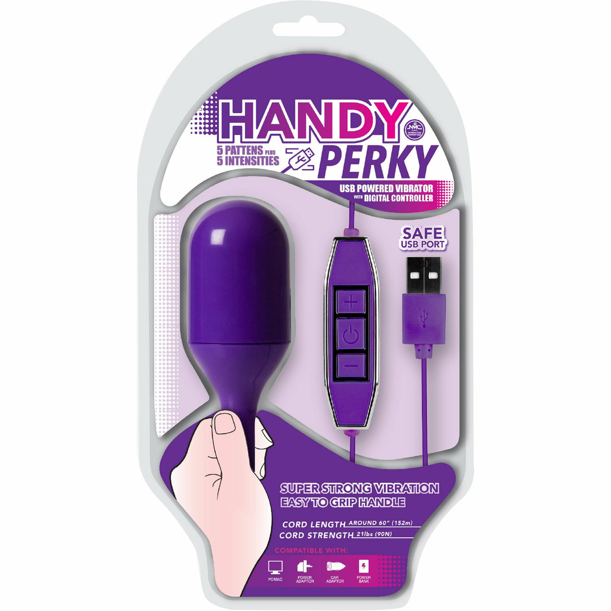 NMC Handy Perky - Bullet Vibrator with Remote - Rechargeable - Purple