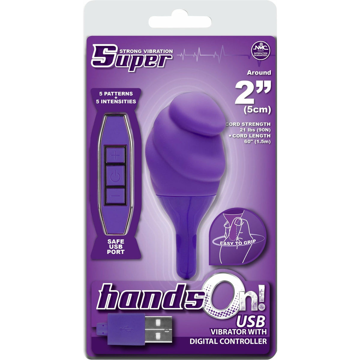 NMC Hands On - Textured Vibrator - Rechargeable - Purple