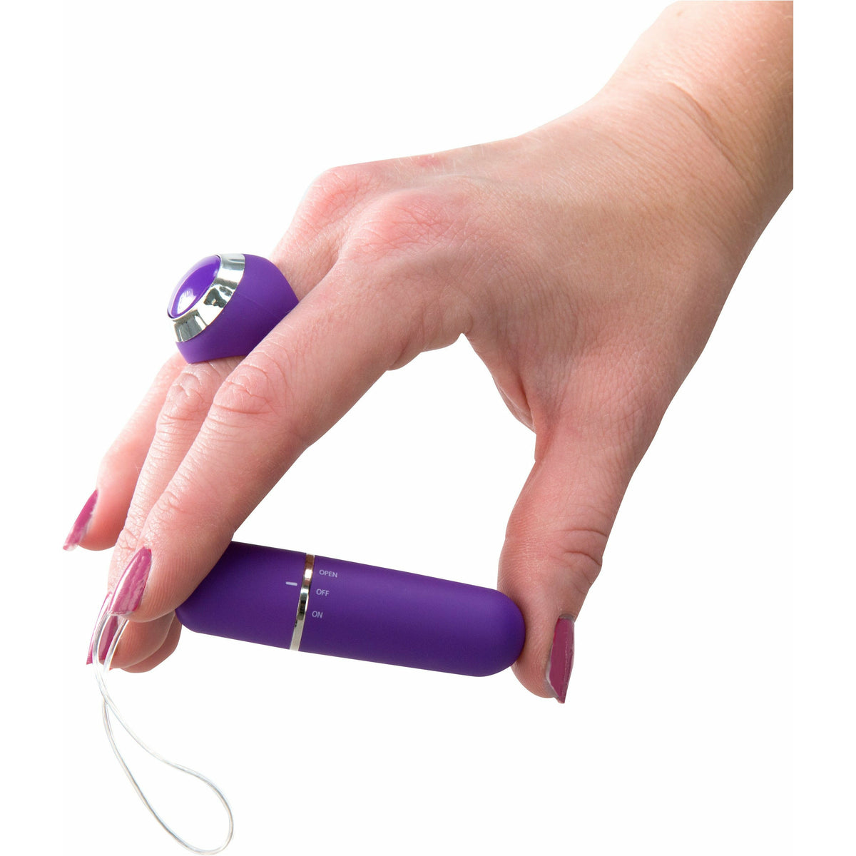 Nice Dream Vibrating Bullet With Remote Ring - Purple