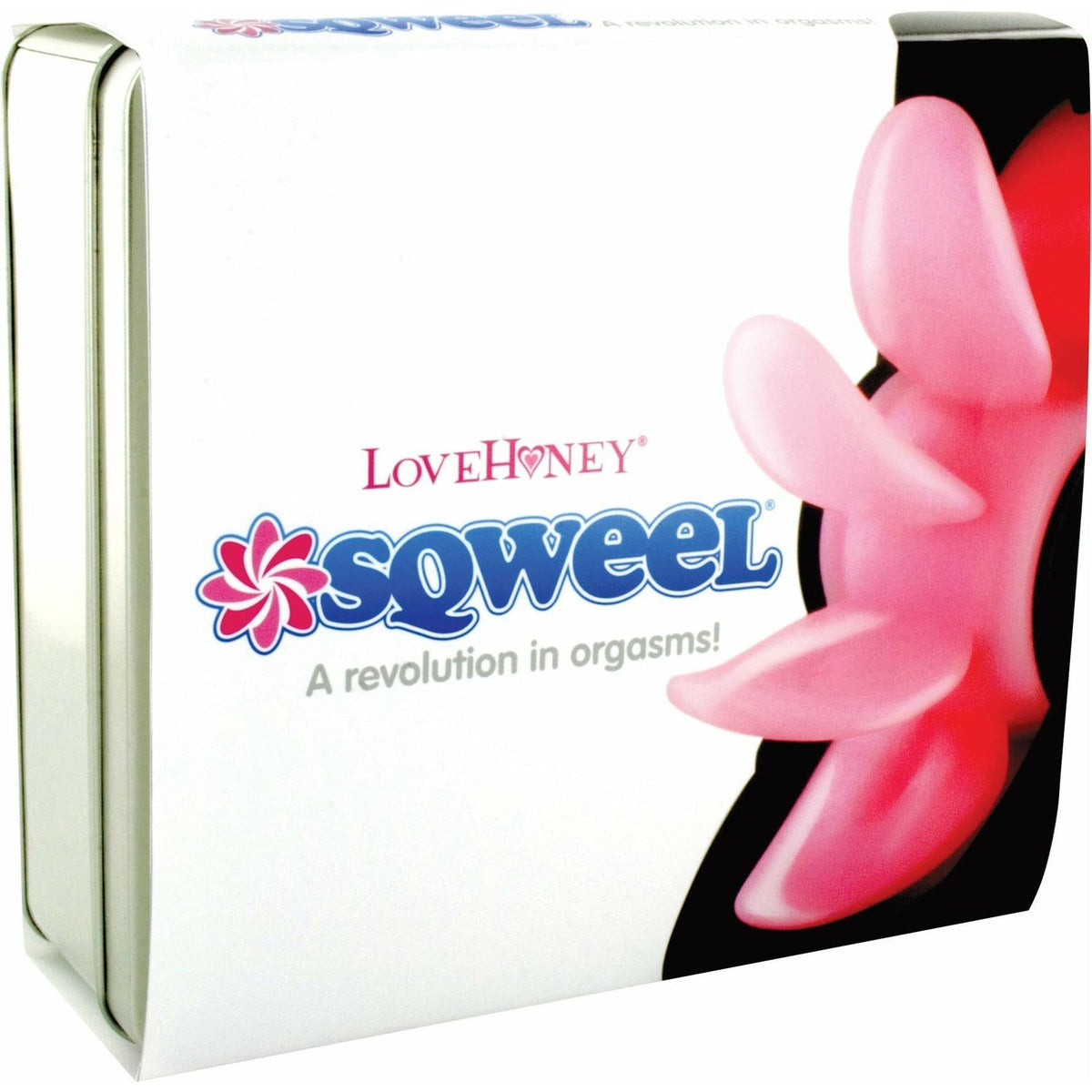 LoveHoney Sqweel 2 - Clitoral Stimulator - Black with Pink