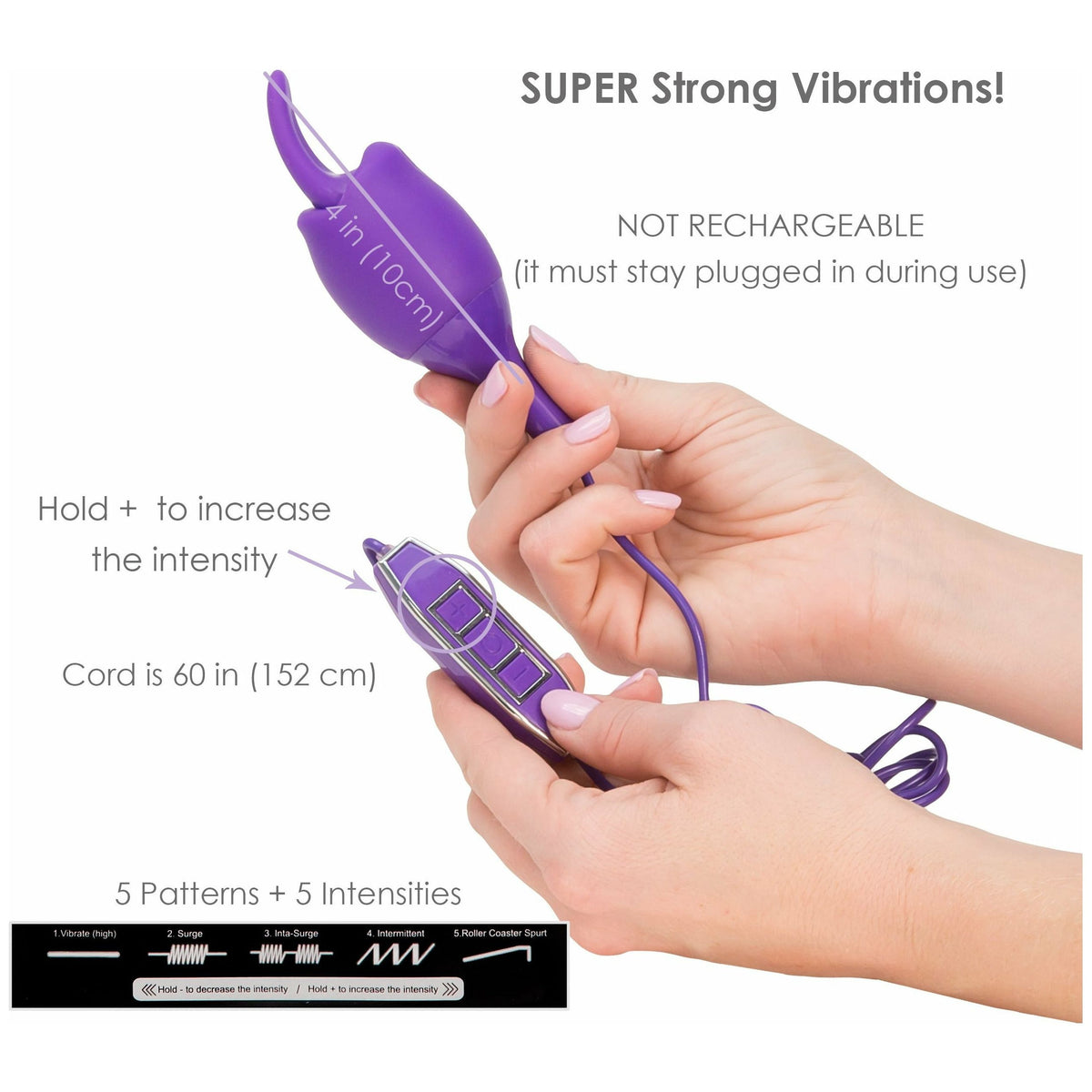 NMC Hands On - Flicking Tongue Vibrator - Rechargeable - Purple