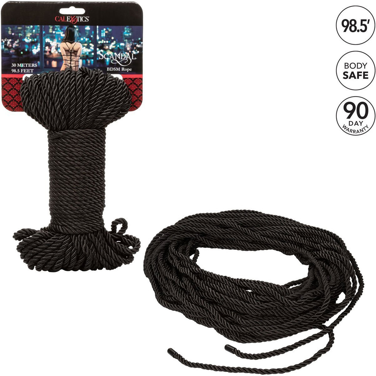 CalExotics Scandal BDSM Rope – Black – 30 Meters