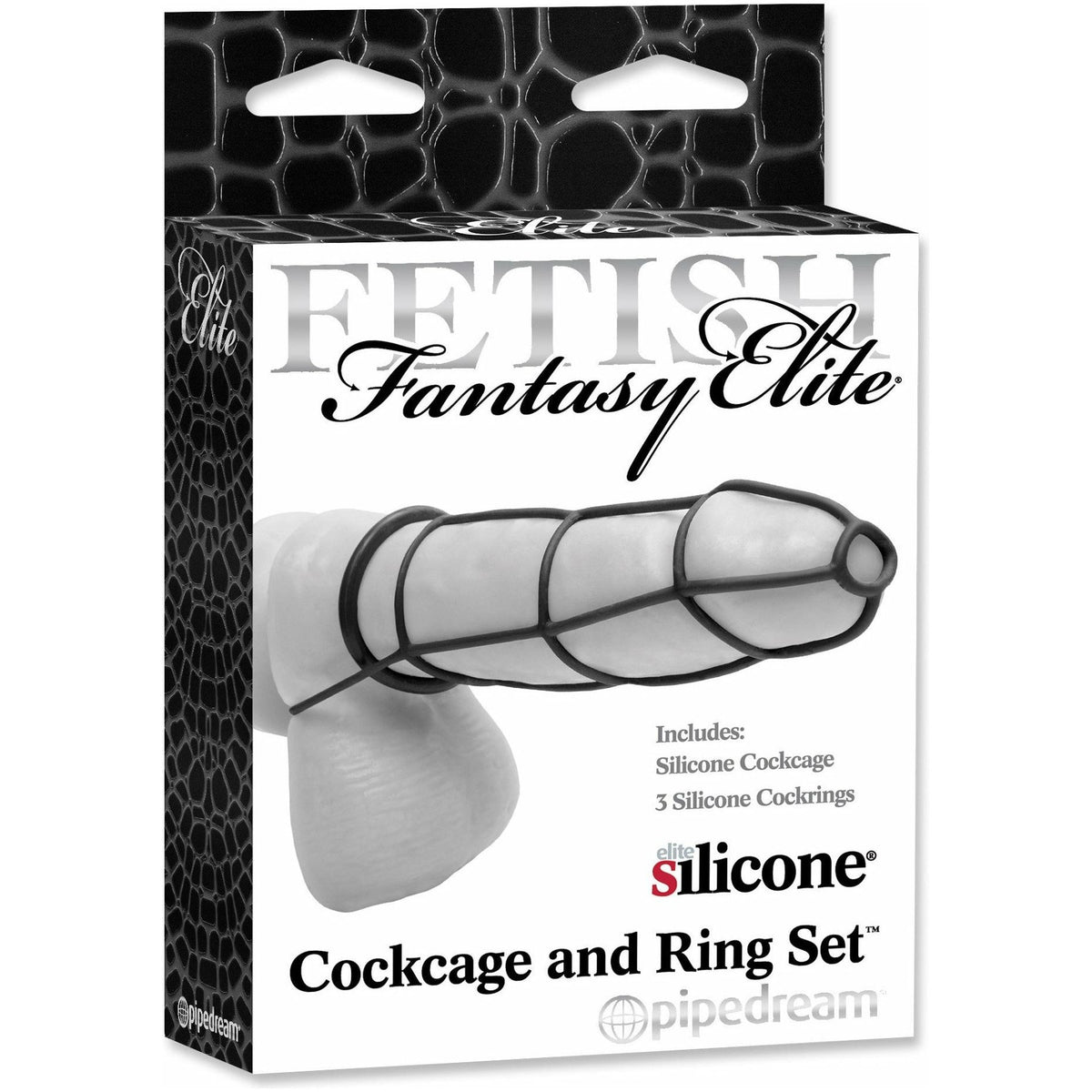 Pipedream Products Fetish Fantasy Elite Cockcage and Ring Set