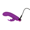 PowerBullet - Alice’s Bunny – Rechargeable Bullet with Removable Rabbit Sleeve – Purple