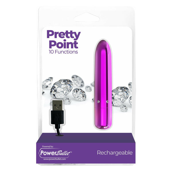 PowerBullet Pretty Point – Bullet Vibrator – Rechargeable – Purple