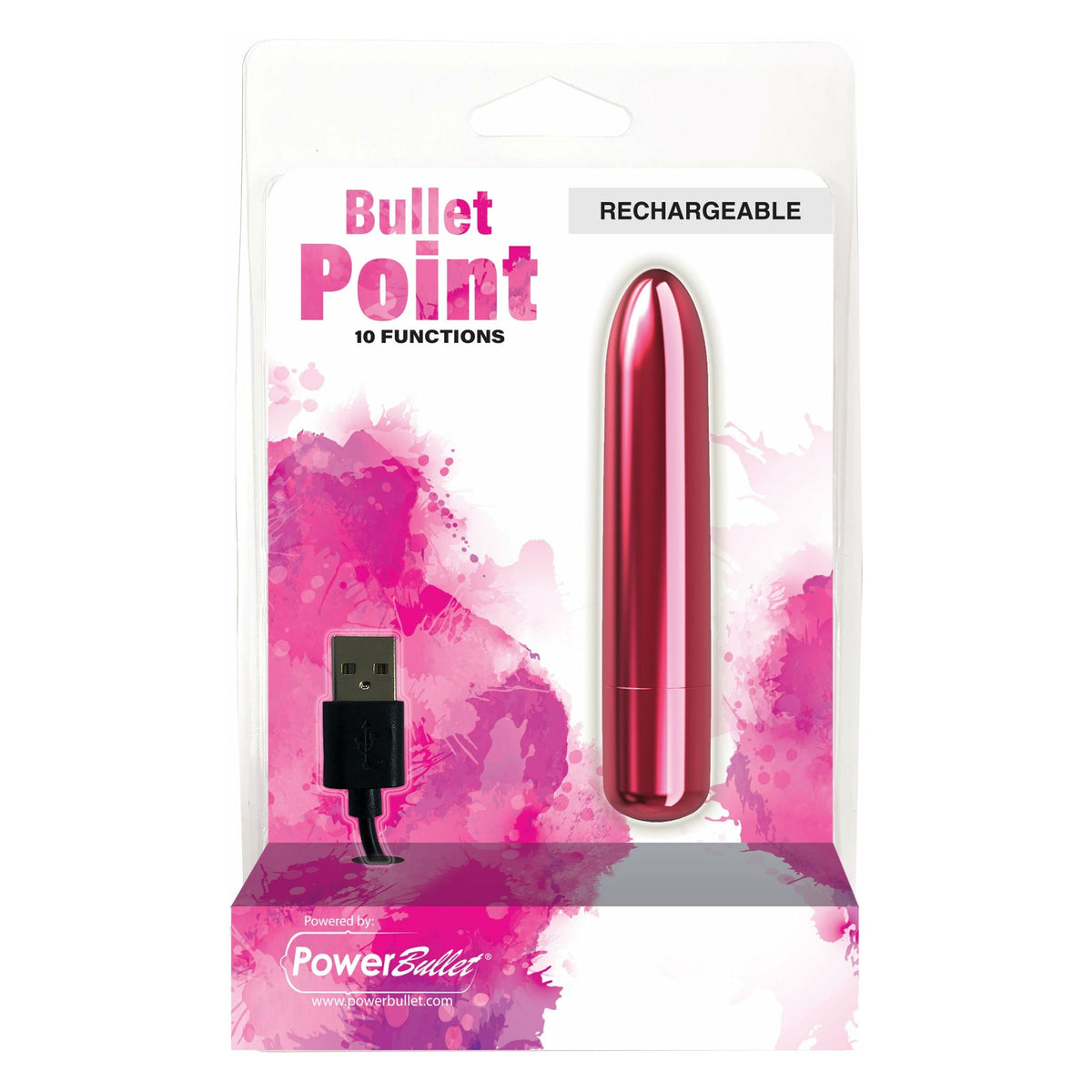 PowerBullet Bullet Point – Bullet Vibrator – USB Rechargeable – Pink