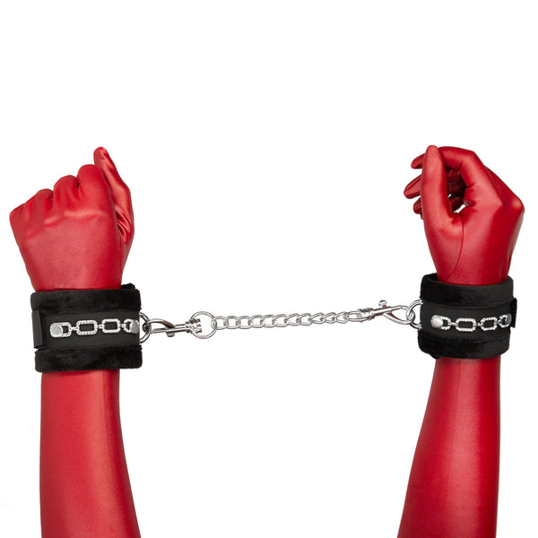 Punishment - Crystal Detail Handcuffs – Black - BMS Enterprises