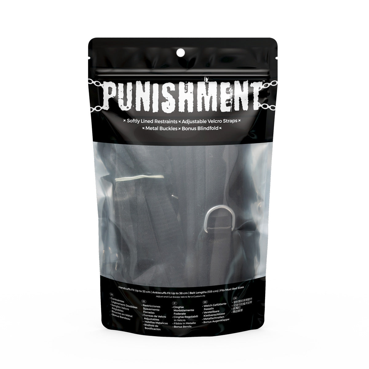 Punishment - 5-Piece Bed Restraint Kit – Black