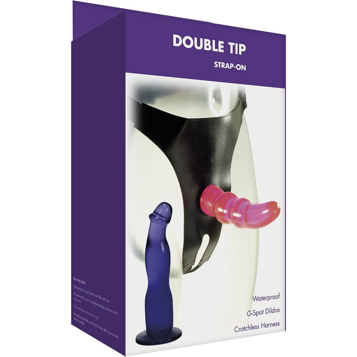 Kinx Double Tip Strap On - Purple and Pink