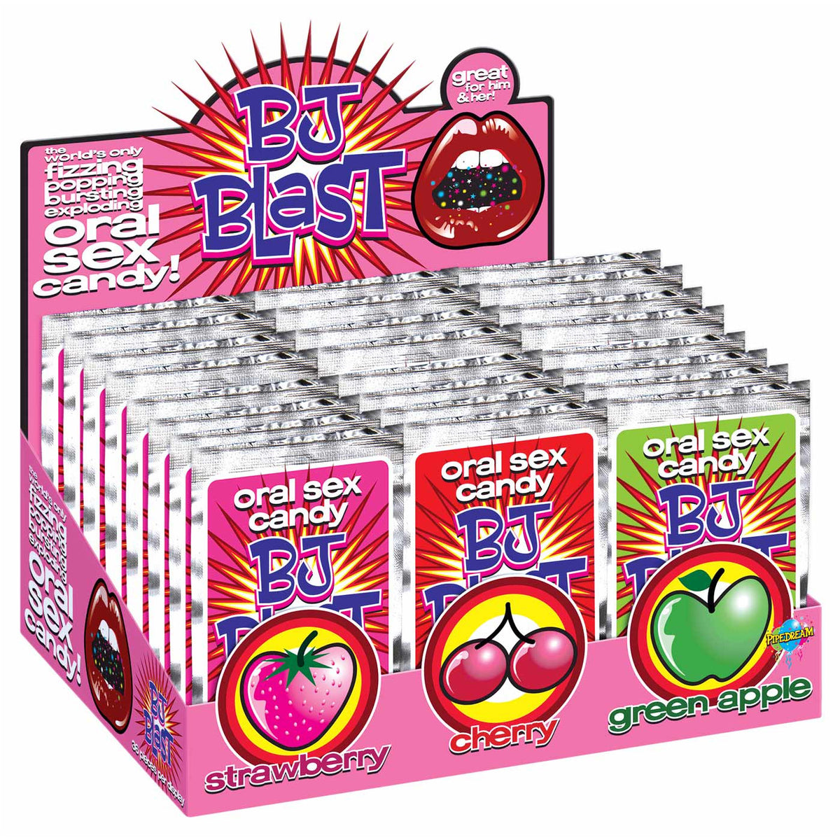 Pipedream Products BJ Blast Oral Sex Candy Display (cost per each)