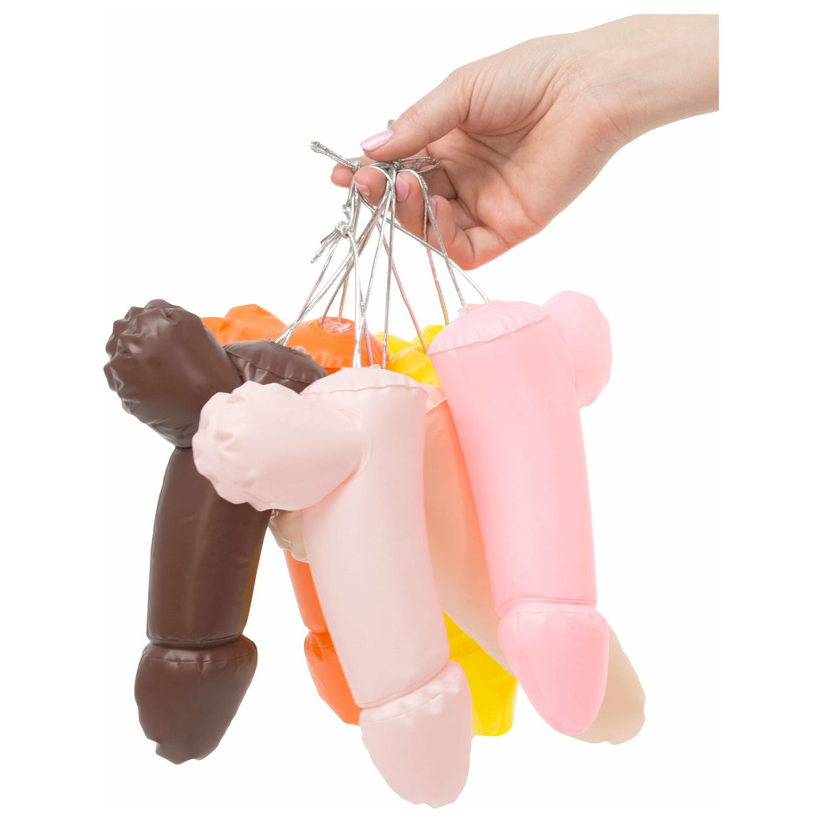 Nanma Inflatable Penis 6pcs - Assorted Colours