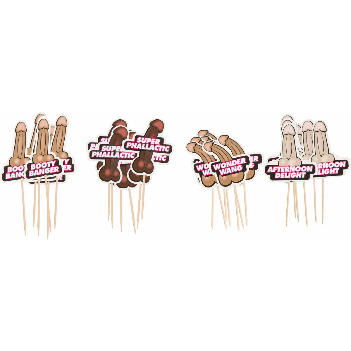 Party Picks Naughty Toothpick Toppers (Pack of 24)