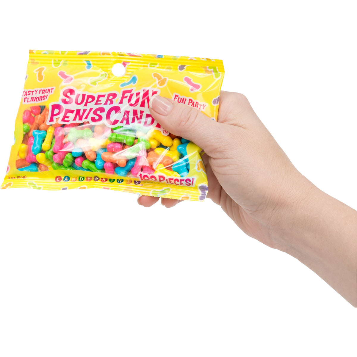 Candyprints Candy Pouch - Penis Shaped Rainbow Candy