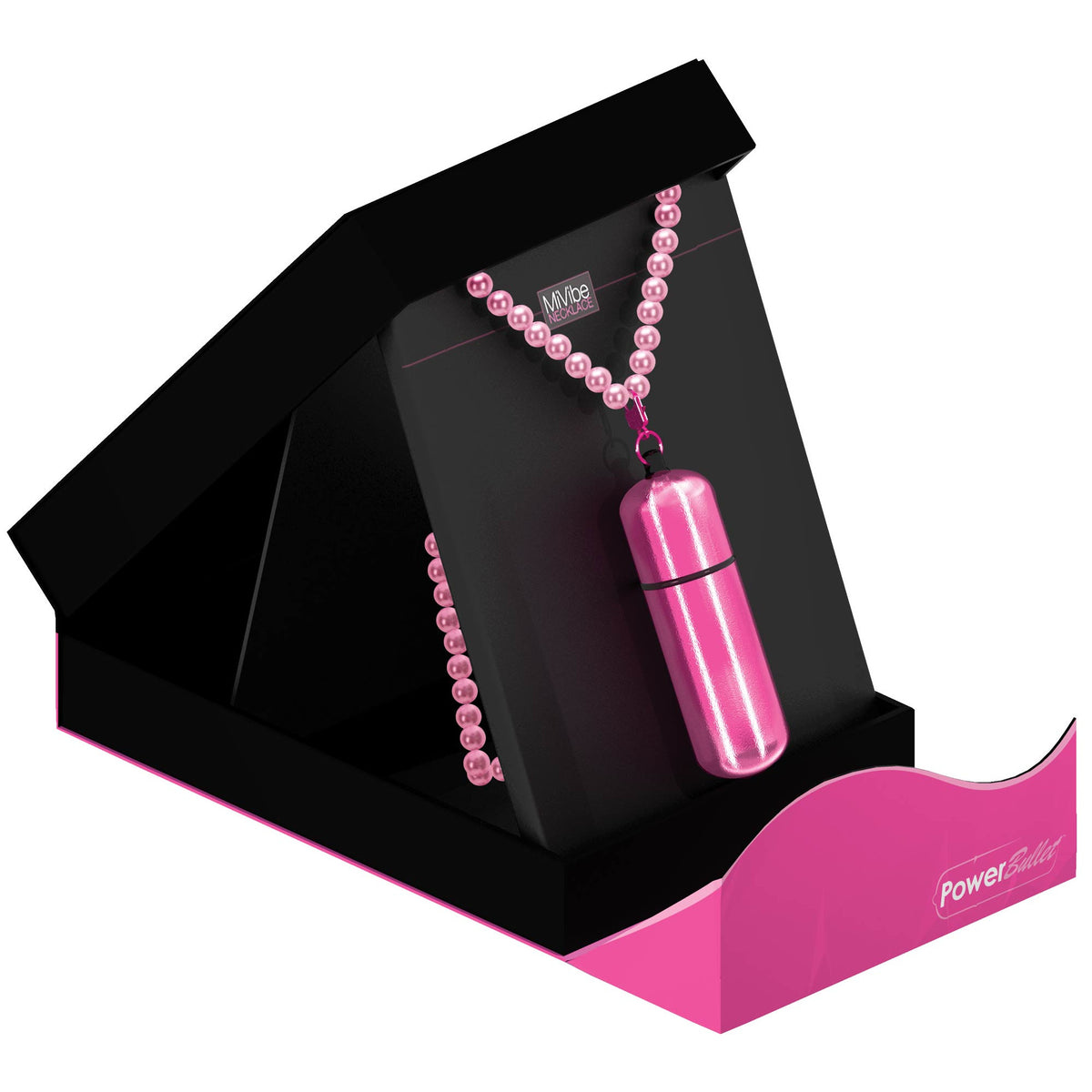 PowerBullet MiVibe Bullet Vibrator Necklace - Battery Operated - Pink