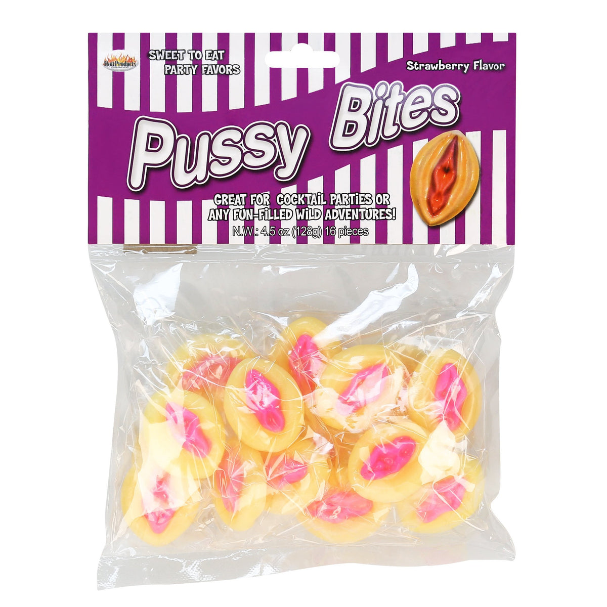 Hott Products Pussy Bites Strawberry Flavoured Candy – 128 g