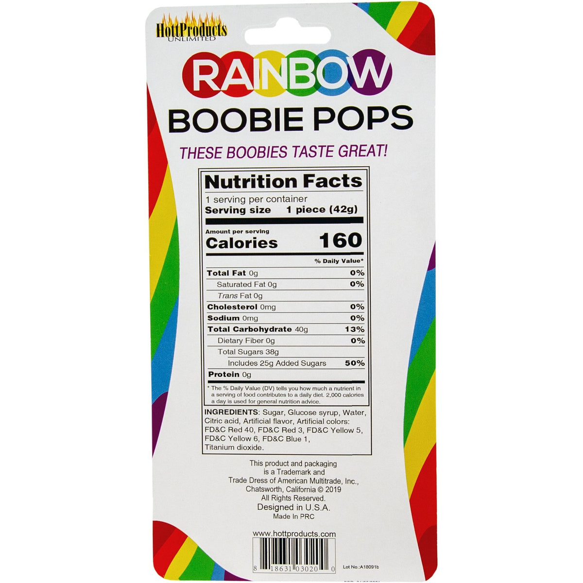 HottProducts Rainbow Boobie Pops