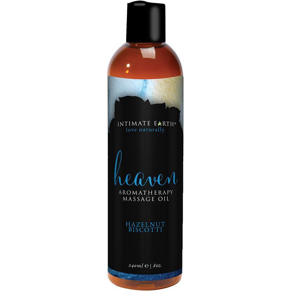 Intimate Earth Aromatherapy Massage Oil - Hazelnut Biscotti - 8oz