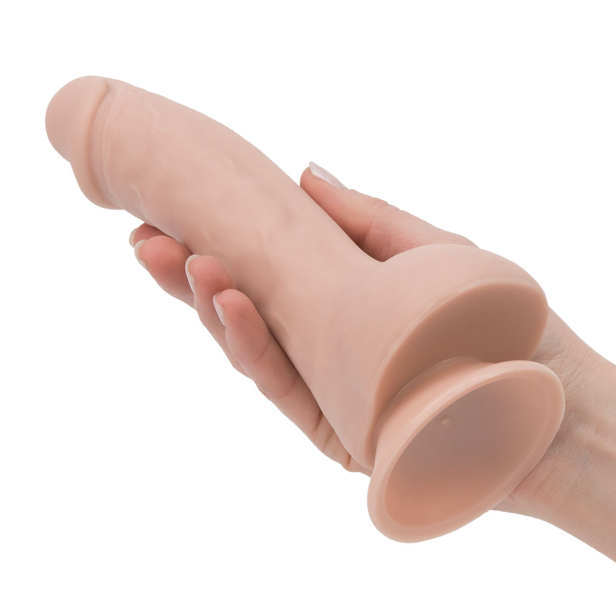 Pure Love® - Smooth Realistic Silicone Dildo With Suction Base – 7.5 in. – Beige