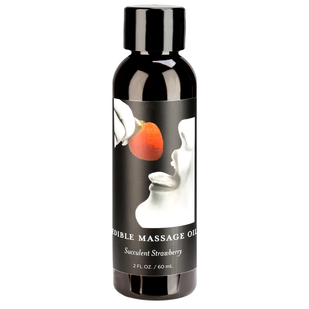 Earthly Body Edible Hemp Seed Massage Oil - Strawberry - 60ml/2oz