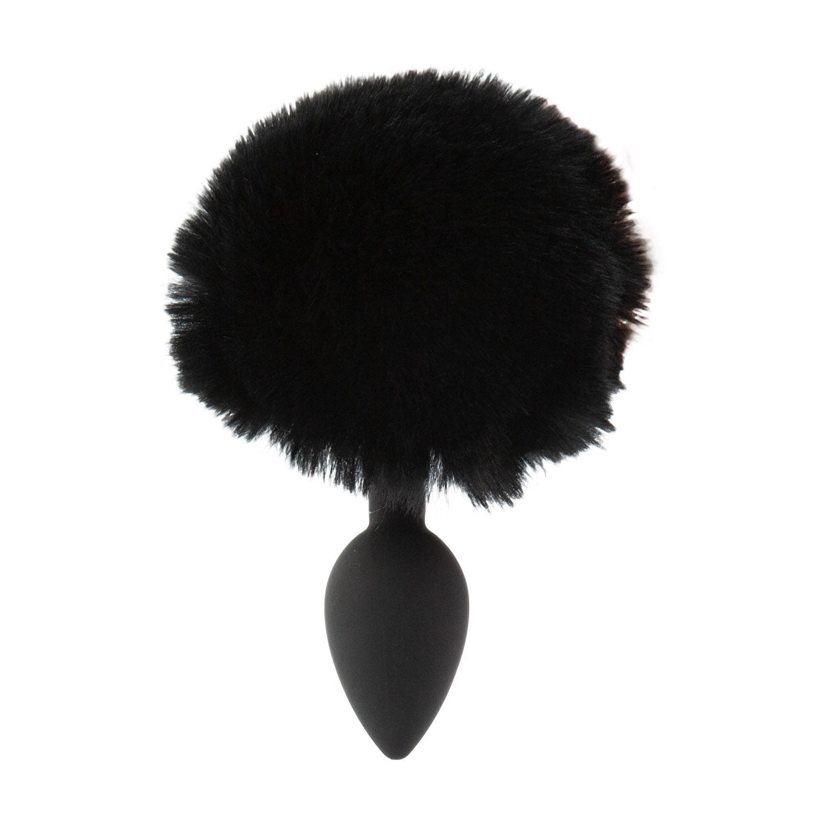 Pure Love® - Fluffy Bunny Tail Silicone Anal Plug – Black