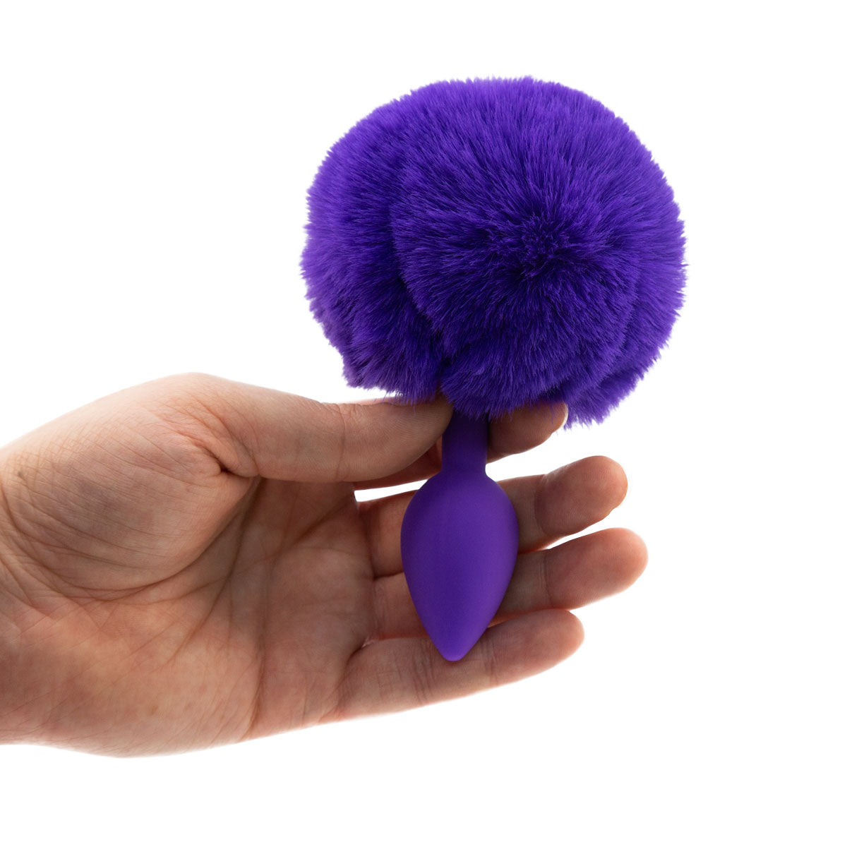 Pure Love® - Fluffy Bunny Tail Silicone Anal Plug – Purple