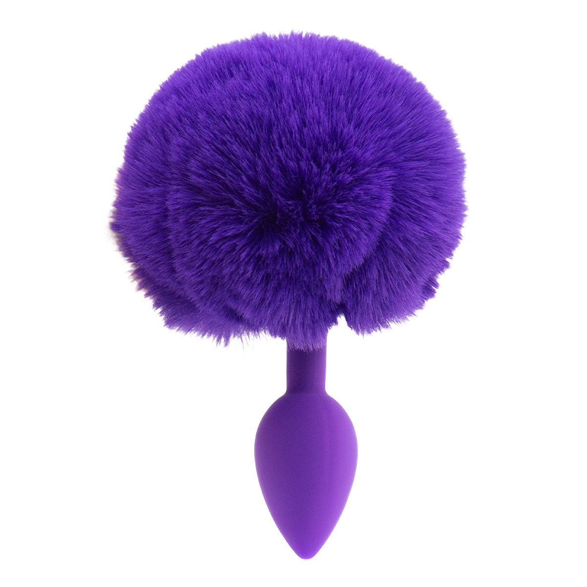 Pure Love® - Fluffy Bunny Tail Silicone Anal Plug – Purple