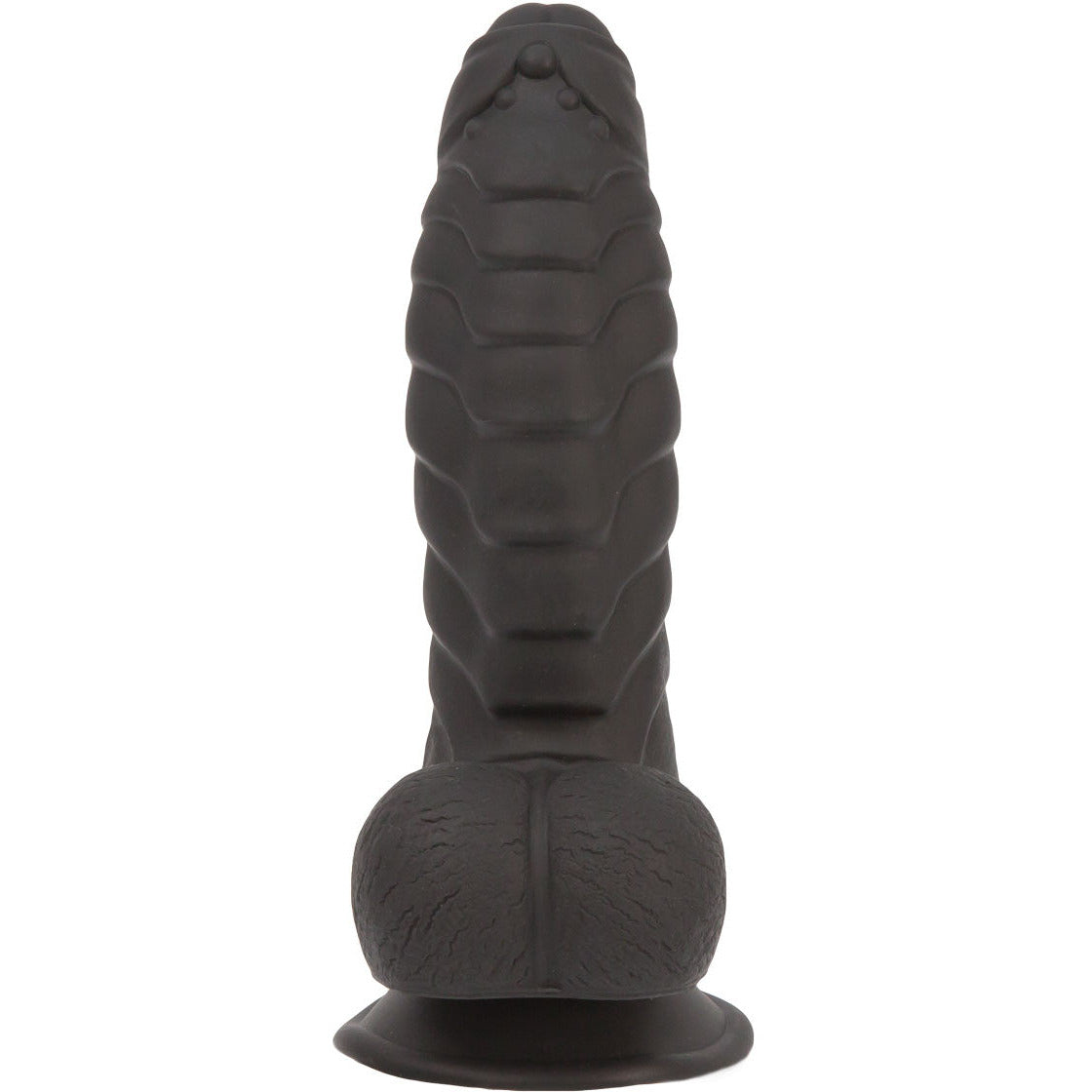 Pure Love® - Fantasy Silicone Dildo With Suction Base – 7 In. – Black