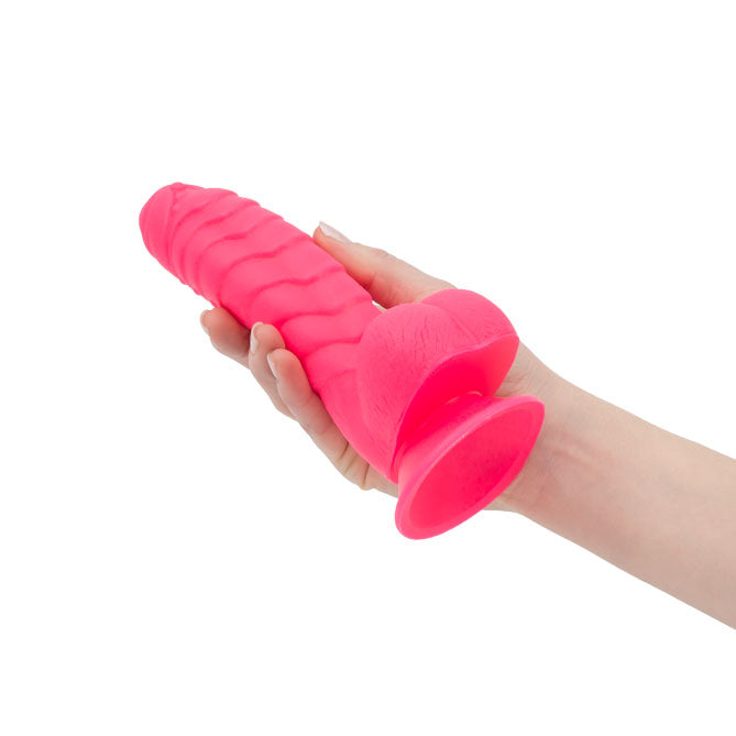 Pure Love® - Fantasy Silicone Dildo With Suction Base – 7 In. – Hot Pink