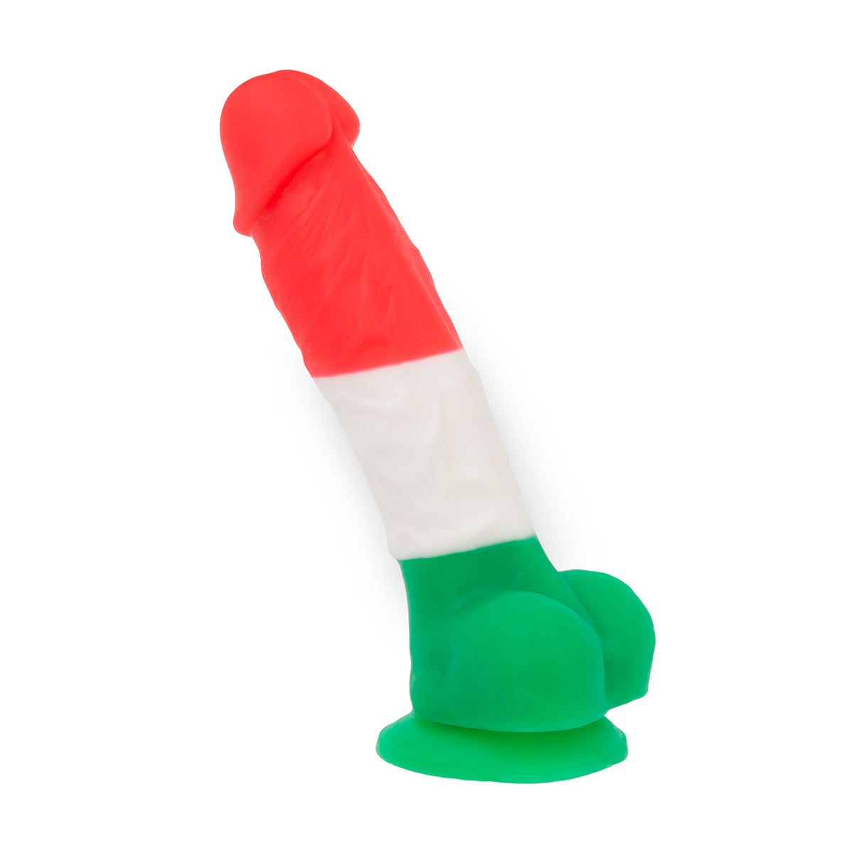 Pure Love® - Tri-Colour Realistic Dildo With Suction Base – 7 In.