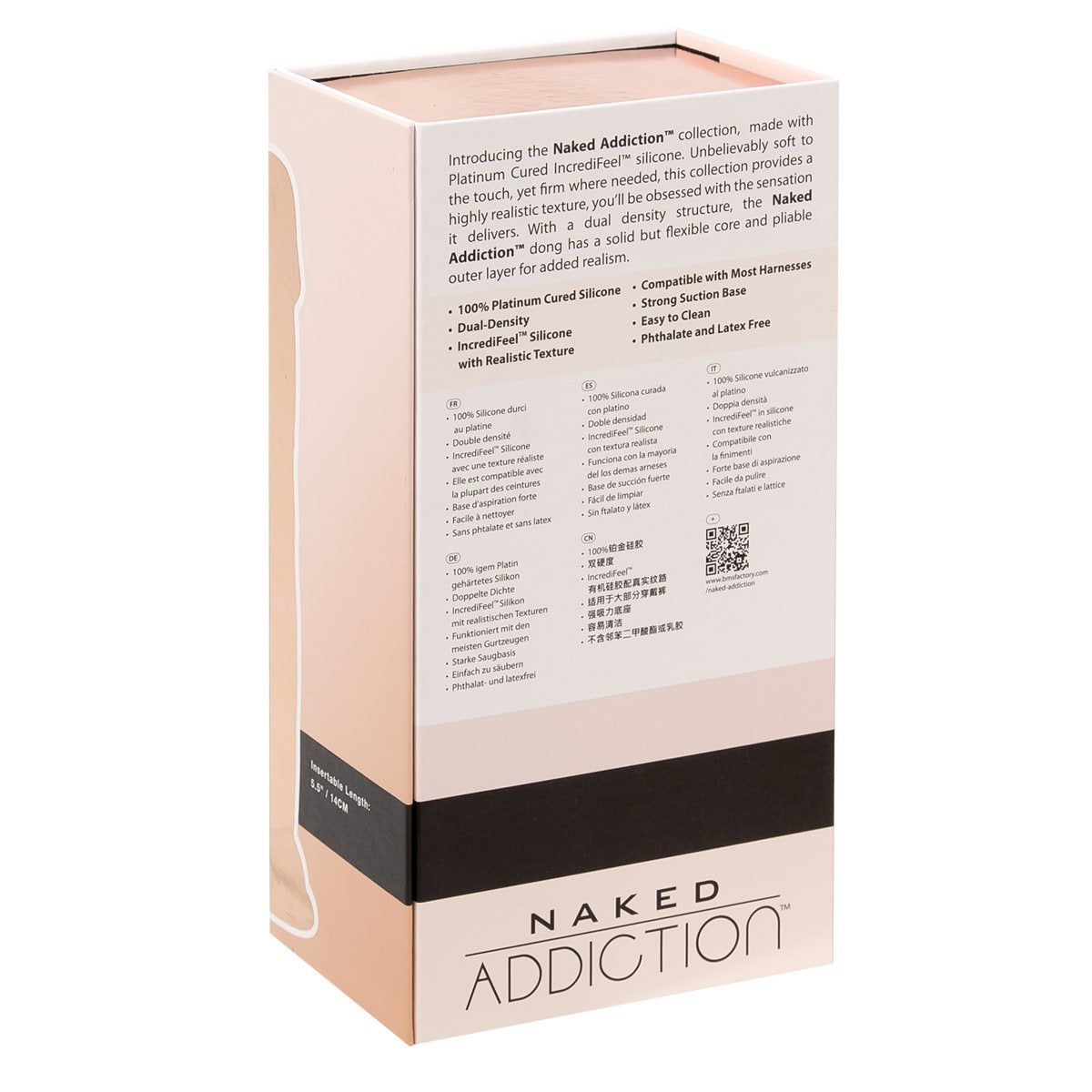 Naked Addiction 8&quot; Silicone Dual Density Dildo