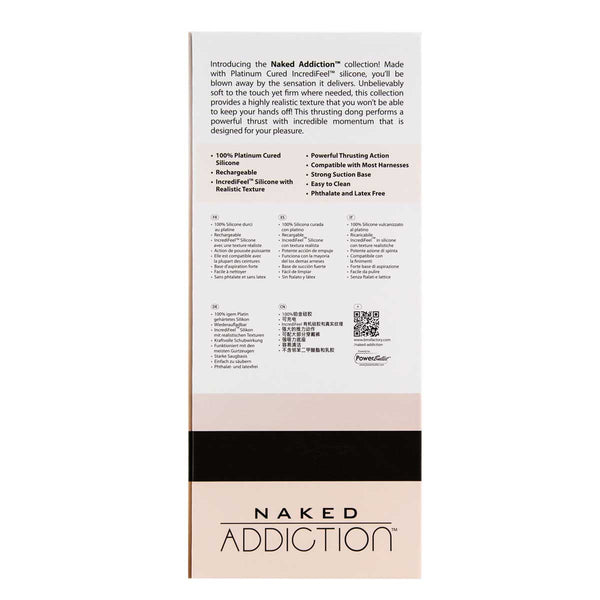 Naked Addiction 9” Thrusting Dildo with Remote - Vanilla
