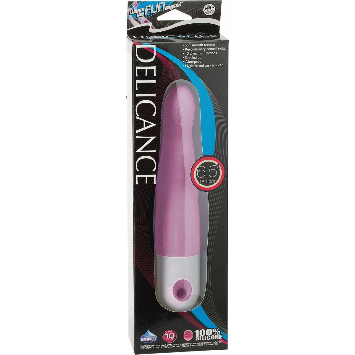 10 Function Delicance Silicone Vibrator - 6.5&quot; - Pink